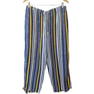 Boca Bay Navy White Stripe Wide Leg Palazzo Pants XL